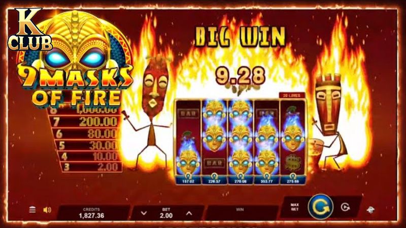 9 Marks of Fire là slot game hấp dẫn với tính năng Fireball