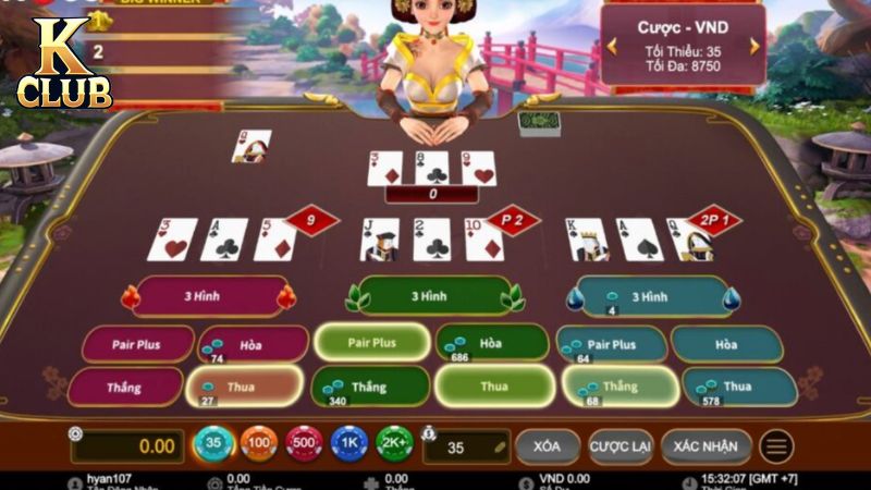 Baccarat 3 hình là biến thể hấp dẫn của game bài baccarat