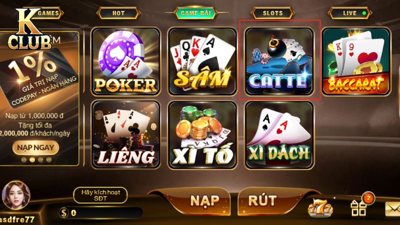 Bài Catte là một trong những trò chơi bài dân gian độc đáo