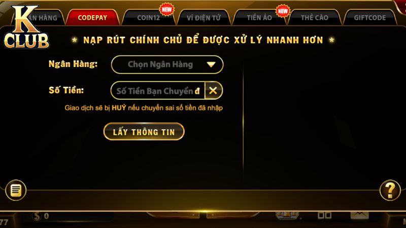 Hướng dẫn nạp tiền Kclub chi tiết mới nhất 2025