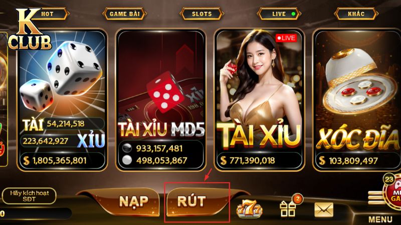 Hướng dẫn rút tiền Kclub là thông tin bất kỳ người chơi nào cũng cần nắm vững