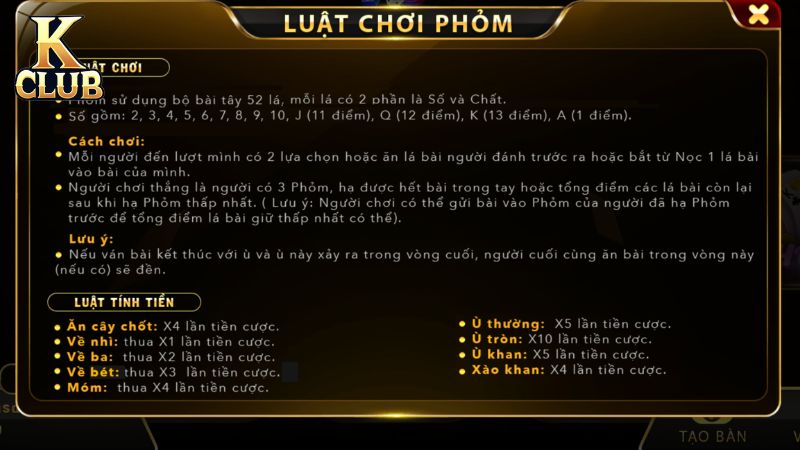 Tá Lả thường có từ 2 đến 4 người chơi với bộ bài Tây 52 lá