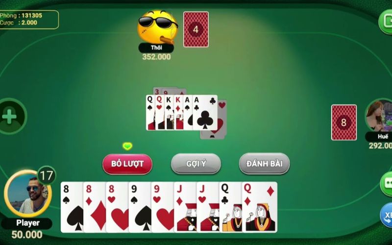 tính năng sắp xếp bài tự động trong game tiến lên