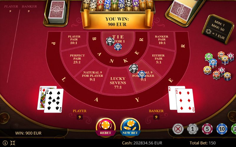 cơ chế so điểm tự động trong game baccarat