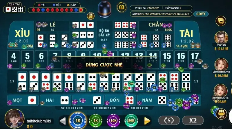 Cách đặt cửa hiệu quả khi chơi Hitclub Sicbo